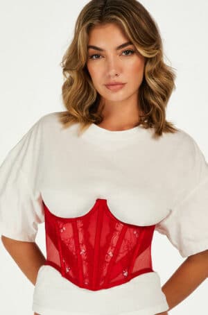 Hunkemöller Bustier Violet ohne Cup Rot